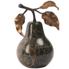Pear Ornament in Forest Green Marble by Keiichi