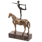 Dancing Balance Sculpture in Gold by Keiichi