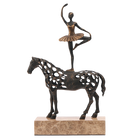 Dancing Balance Sculpture in Dark Bronze by Keiichi