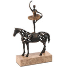 Dancing Balance Sculpture in Dark Bronze by Keiichi