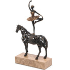Dancing Balance Sculpture in Dark Bronze by Keiichi