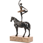 Dancing Balance Sculpture in Dark Bronze by Keiichi