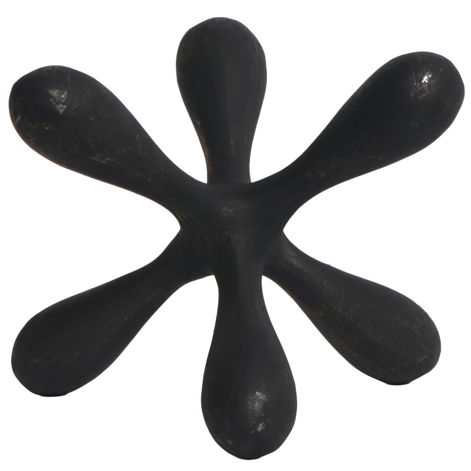 Organic Geometry Sculpture in Black Bronze by Keiichi