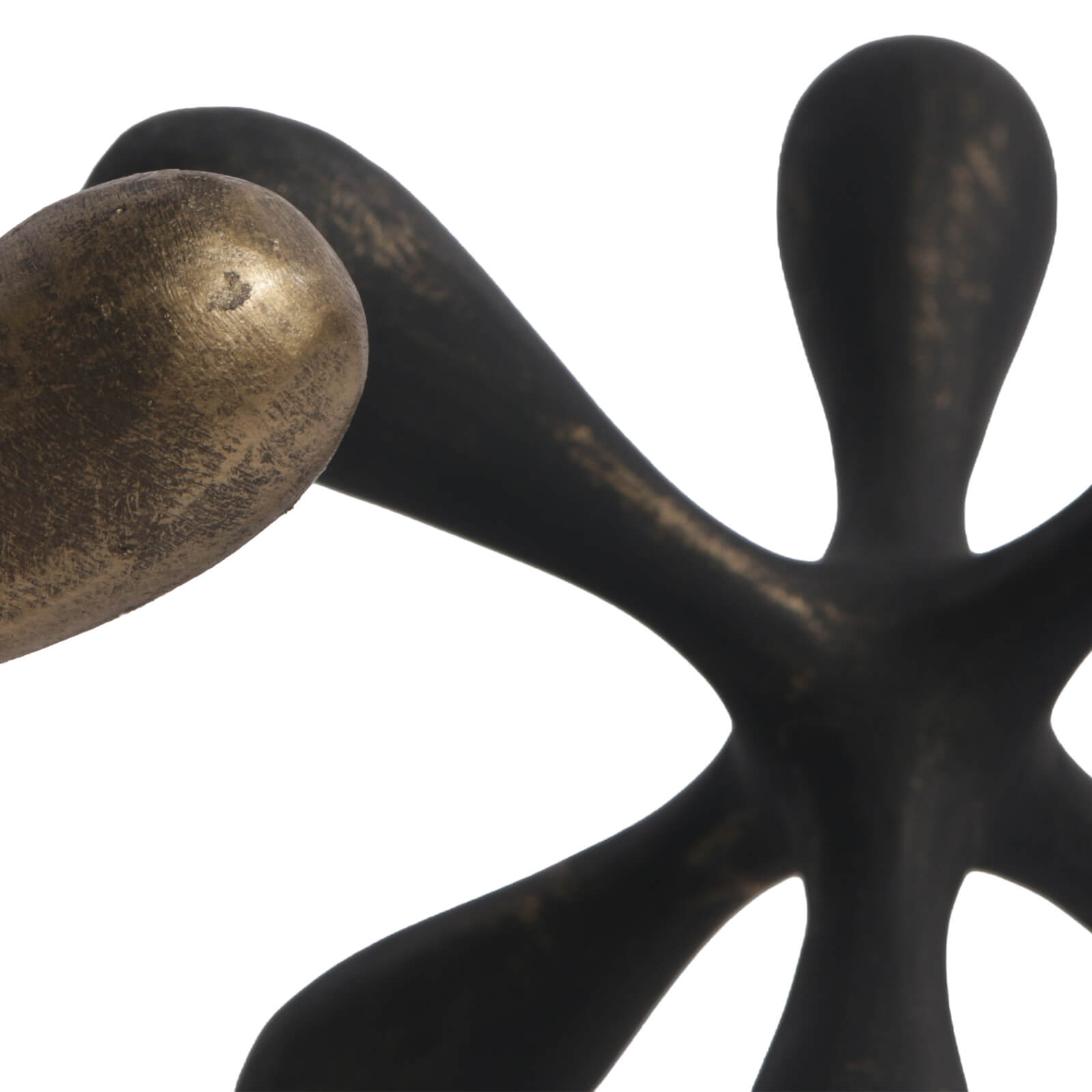 Organic Geometry Sculpture in Black Bronze by Keiichi