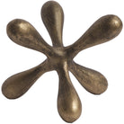 Organic Geometry Sculpture in Aged Golden Bronze by Keiichi