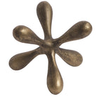 Organic Geometry Sculpture in Aged Golden Bronze by Keiichi