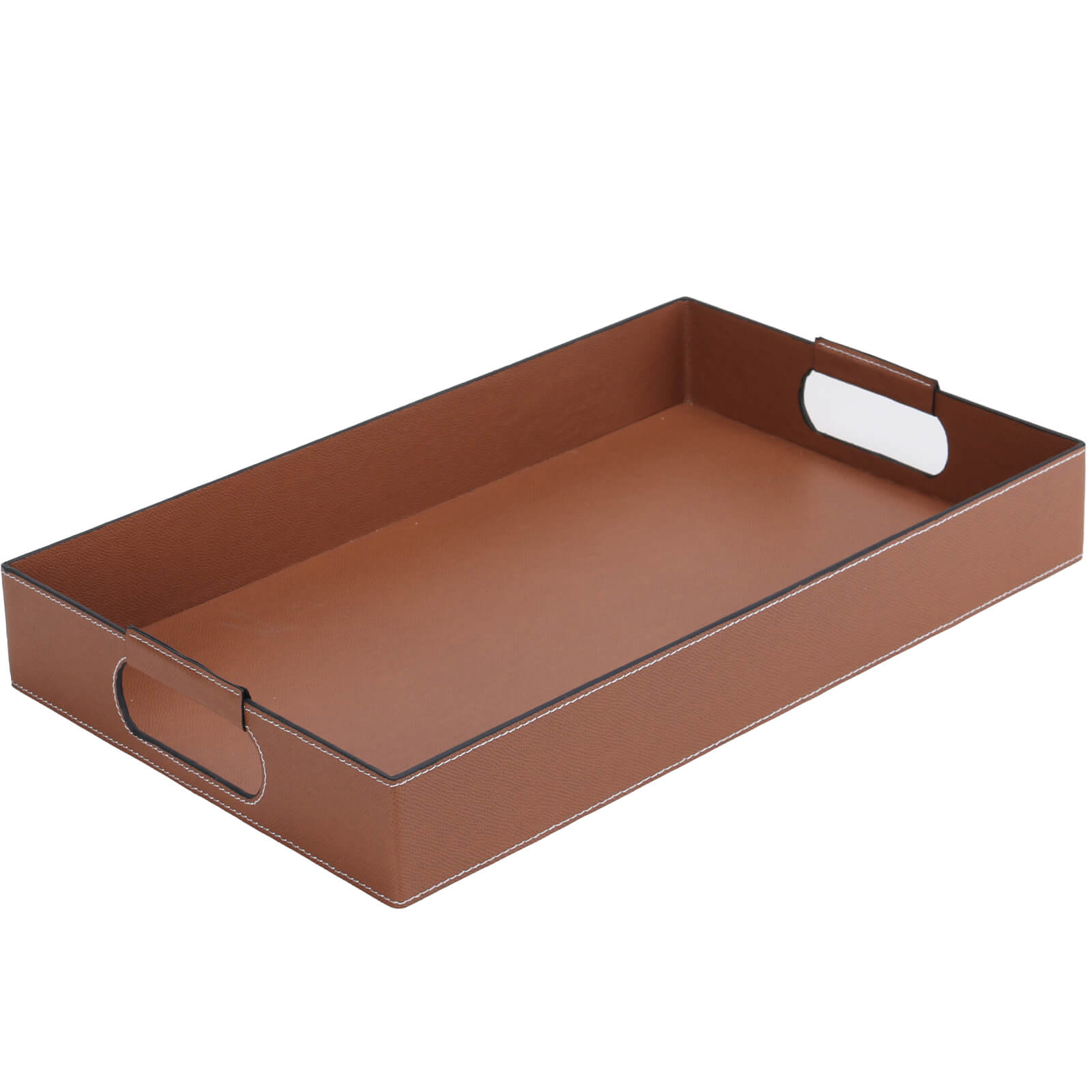 Vale Rectangular Leather Tray by Keiichi