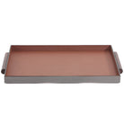 Rectangular Leather Tray With Handle by Keiichi