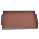 Rectangular Leather Tray With Handle by Keiichi