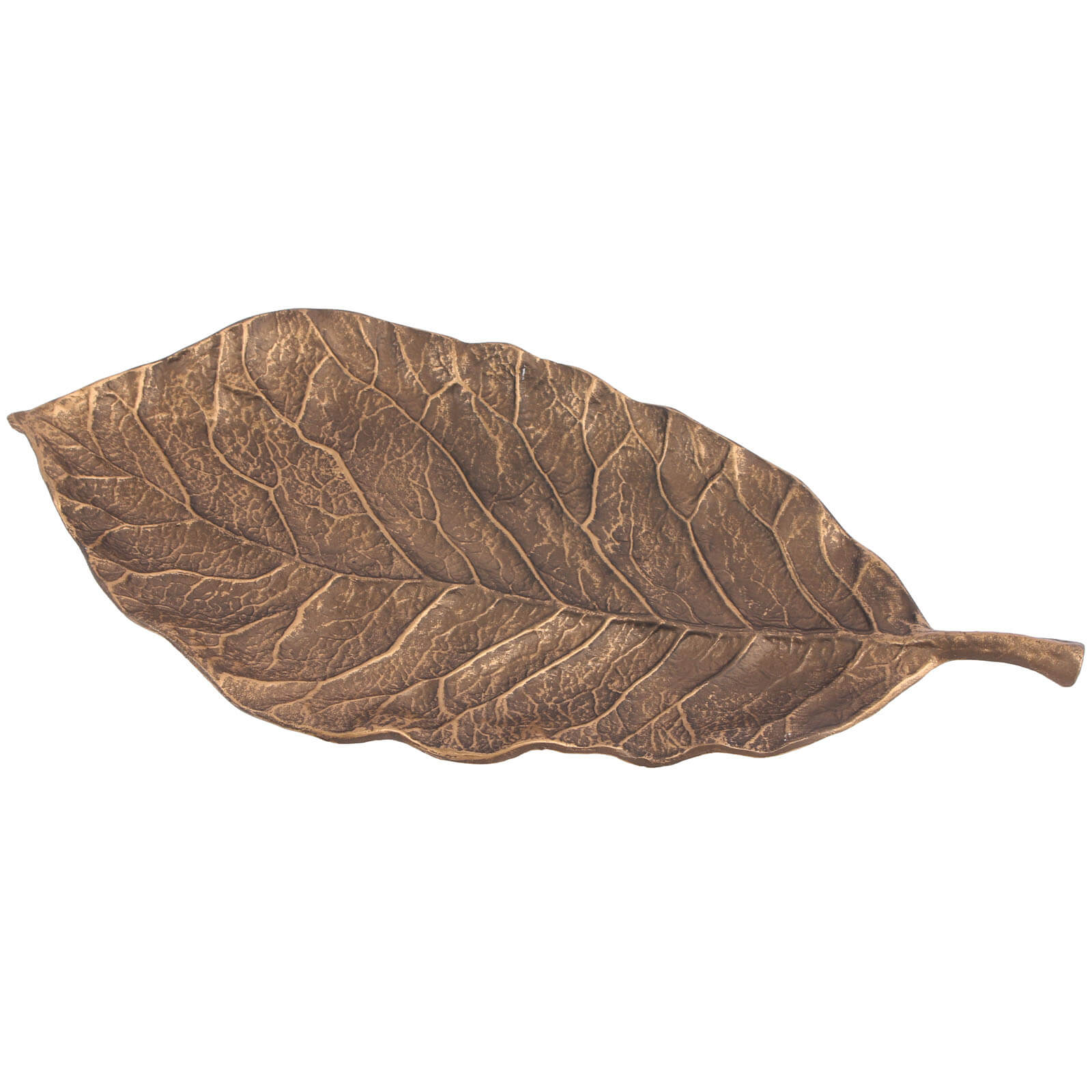 Leaf Tray in Golden Bronze by Keiichi