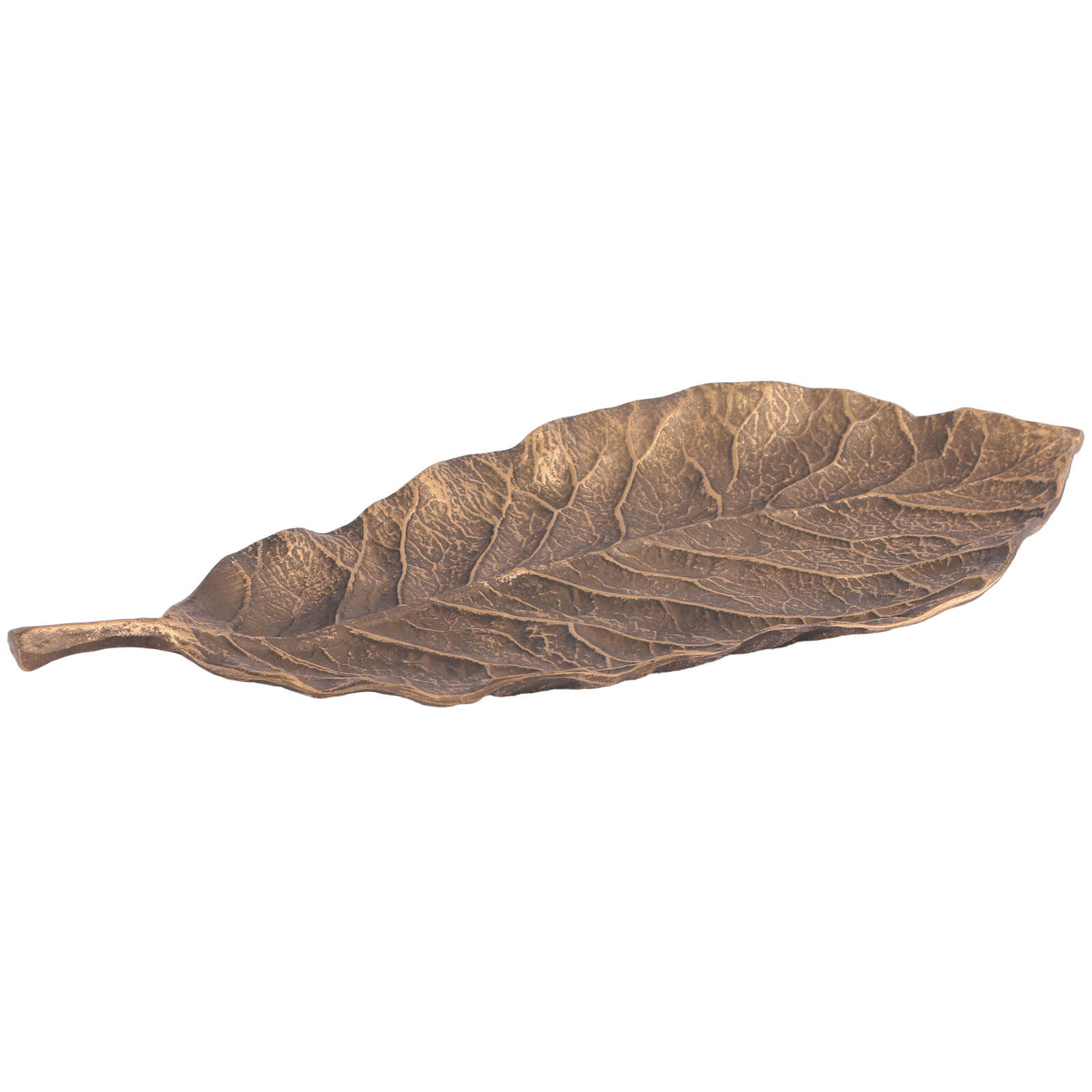 Leaf Tray in Golden Bronze by Keiichi