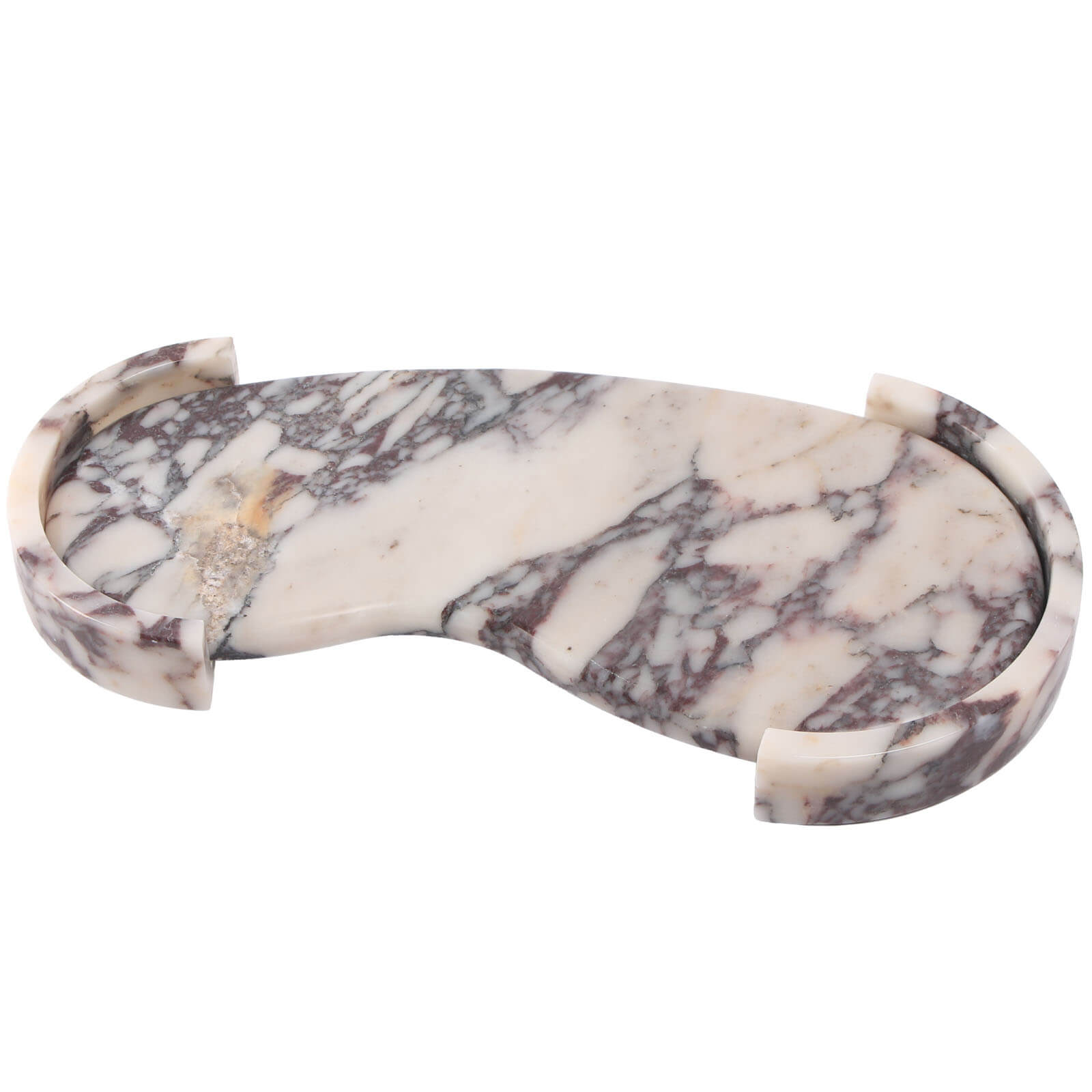 Curved Tray in Bulgari Purple Marble by Keiichi
