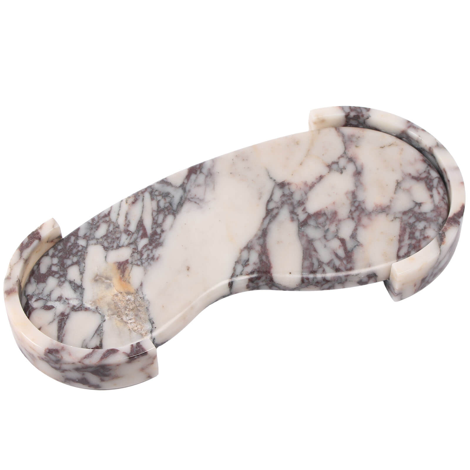 Curved Tray in Bulgari Purple Marble by Keiichi