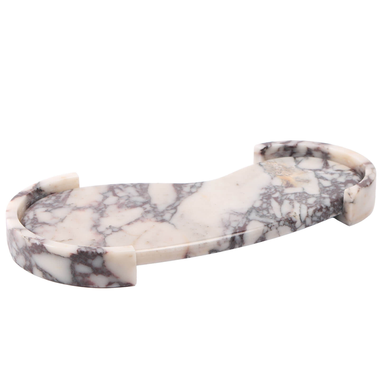 Curved Tray in Bulgari Purple Marble by Keiichi
