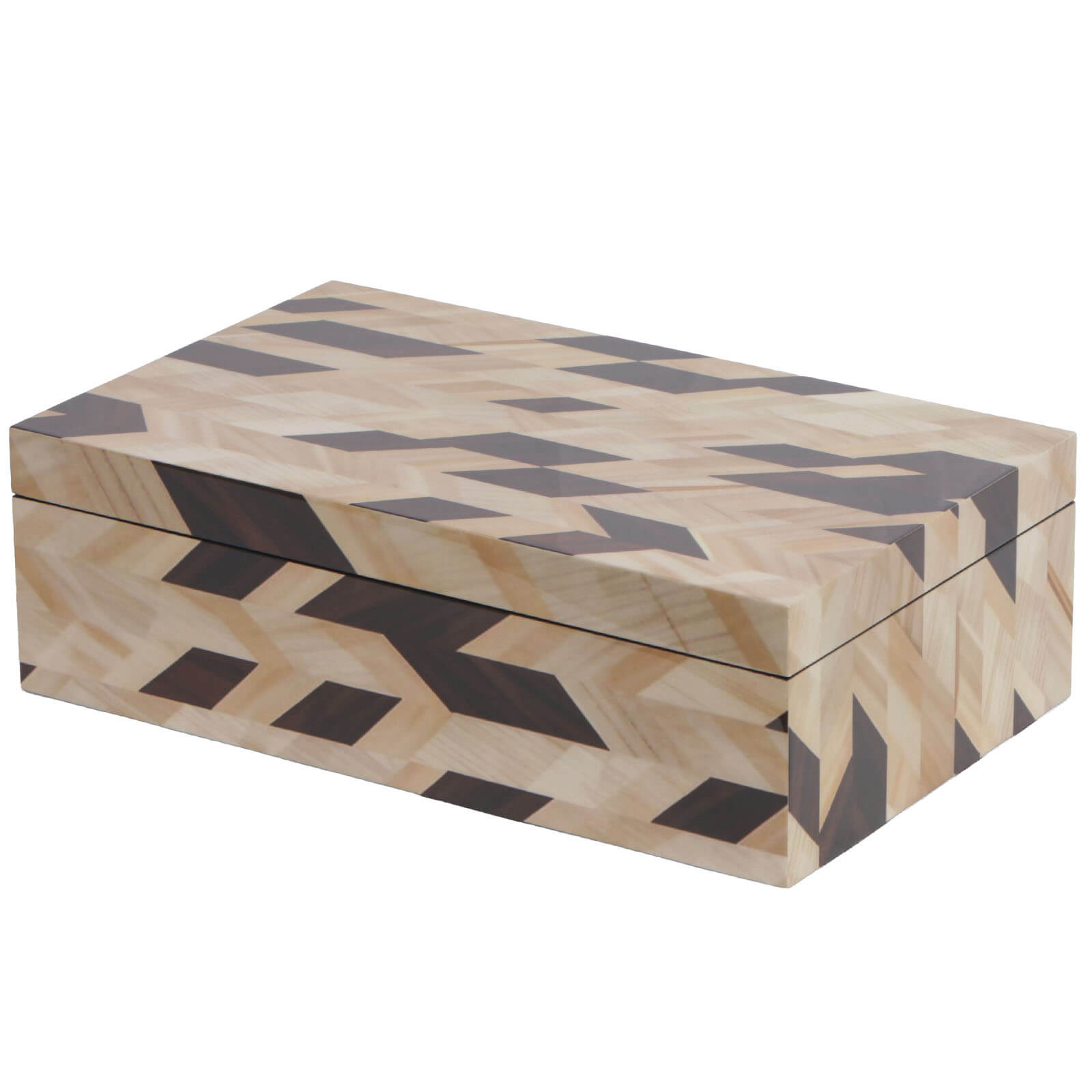 Geometric Marquetry Box by Keiichi