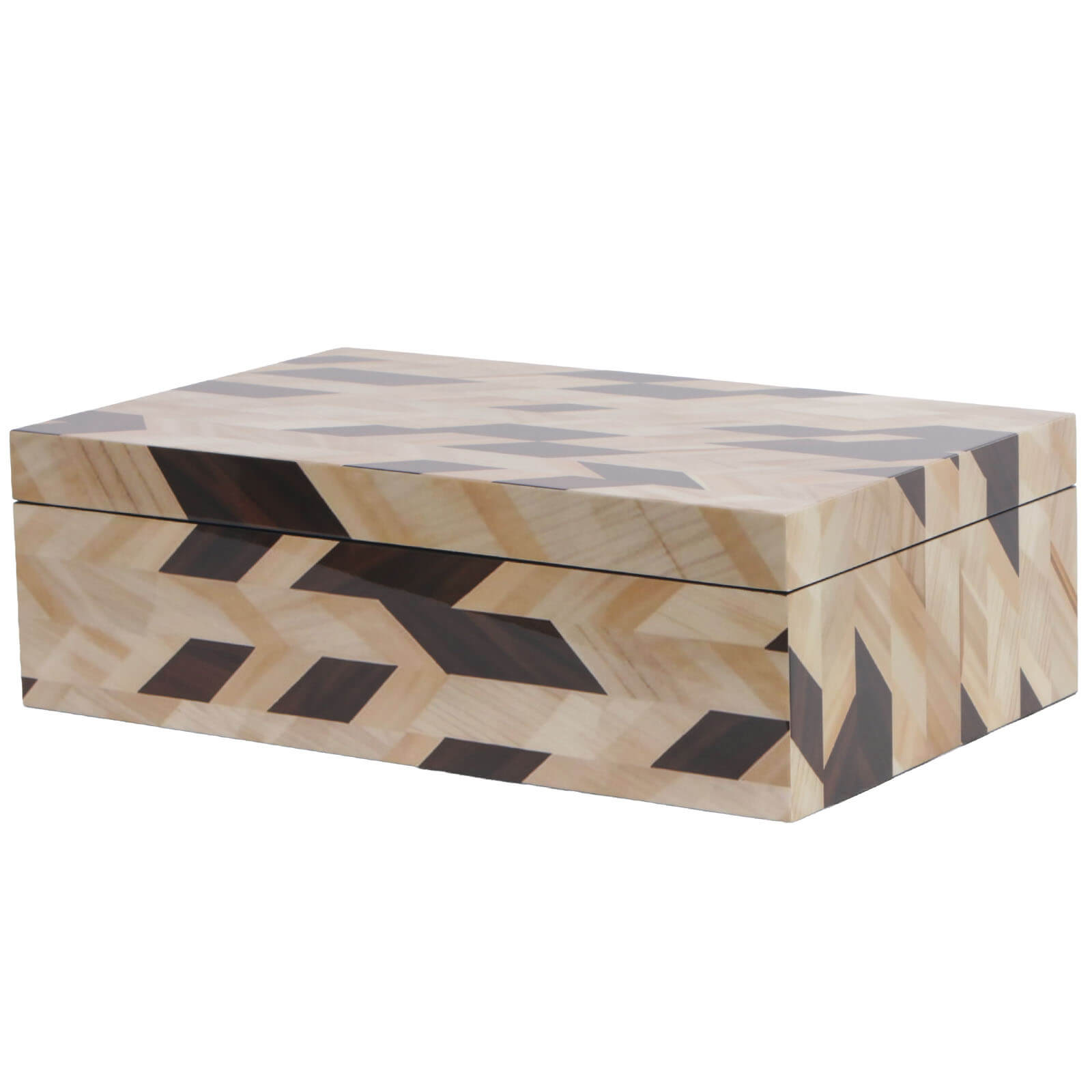 Geometric Marquetry Box by Keiichi