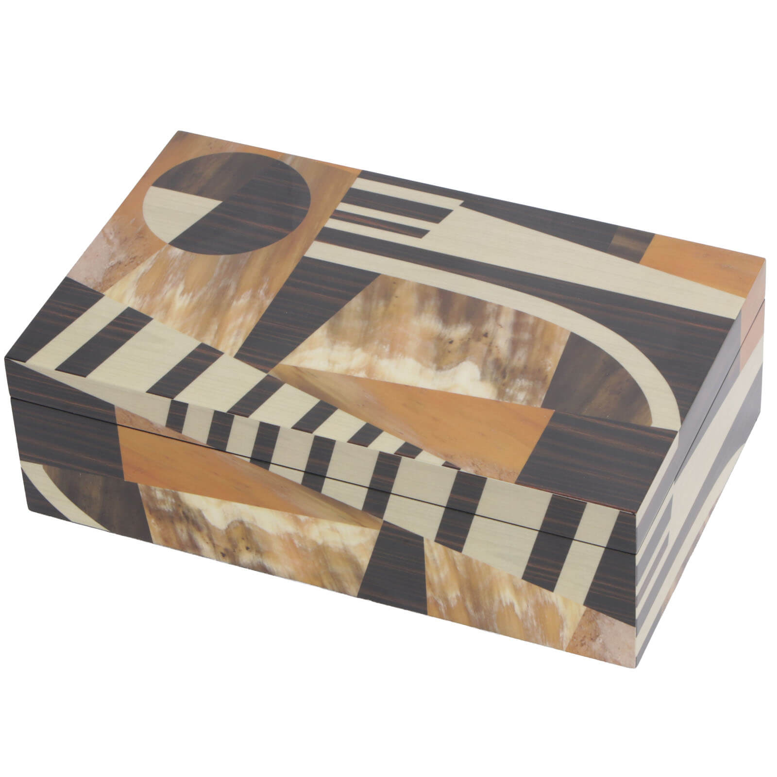 Abstract Geometric Marquetry Box by Keiichi