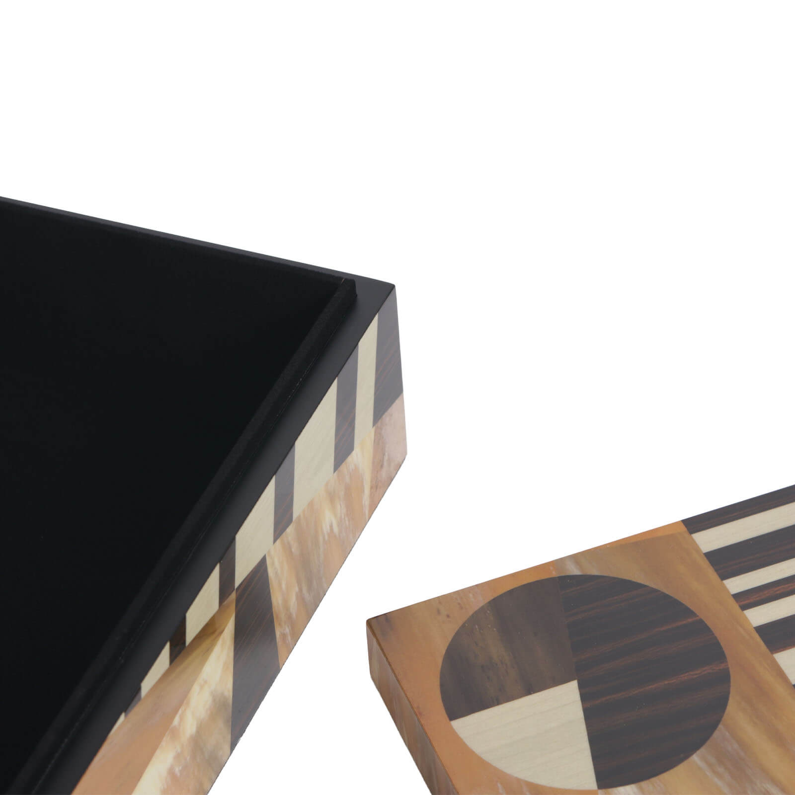 Abstract Geometric Marquetry Box by Keiichi