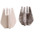Candle Holder in Beige Marble by Keiichi
