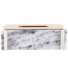 Tissue Holder in White Marble by Keiichi