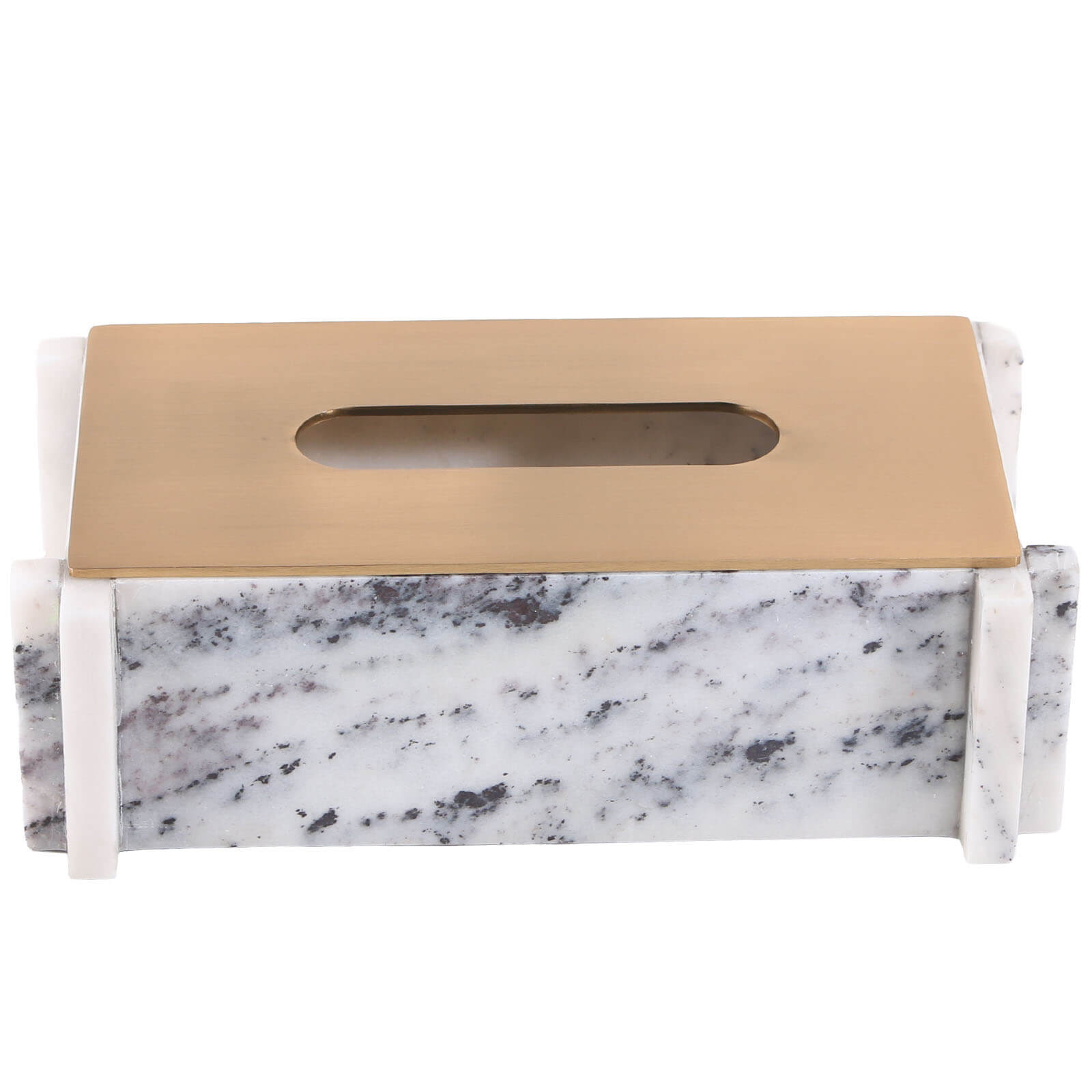 Tissue Holder in White Marble by Keiichi