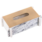 Tissue Holder in White Marble by Keiichi