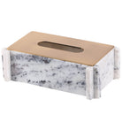 Tissue Holder in White Marble by Keiichi