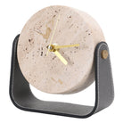 Desktop Clock in Beige Stone by Keiichi