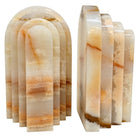Osmond Bookends in White Jade Marble Keiichi