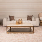 Claridge Beige Ceramic Rectangle Coffee Table by Richmond Interiors