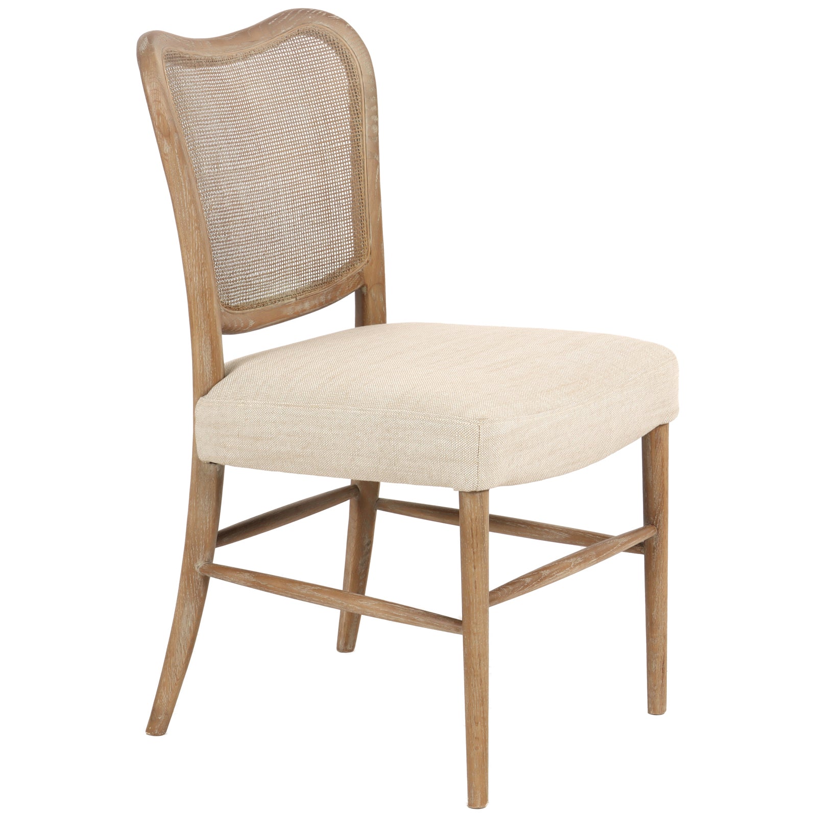 Chadlington Rattan and Natural Linen Dining Chair by Keiichi