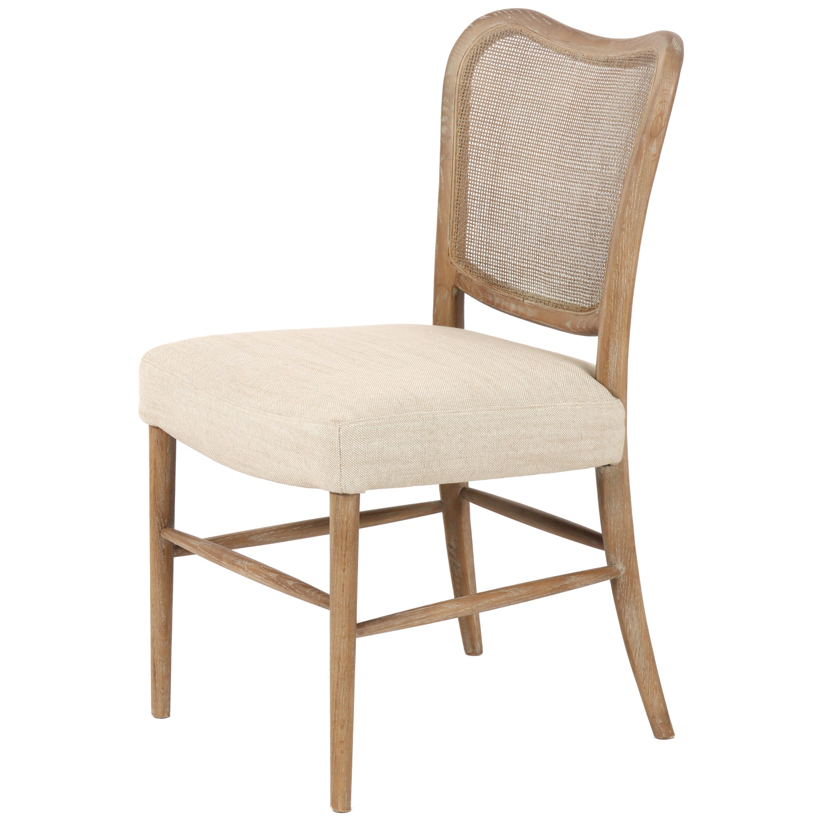 Chadlington Rattan and Natural Linen Dining Chair by Keiichi
