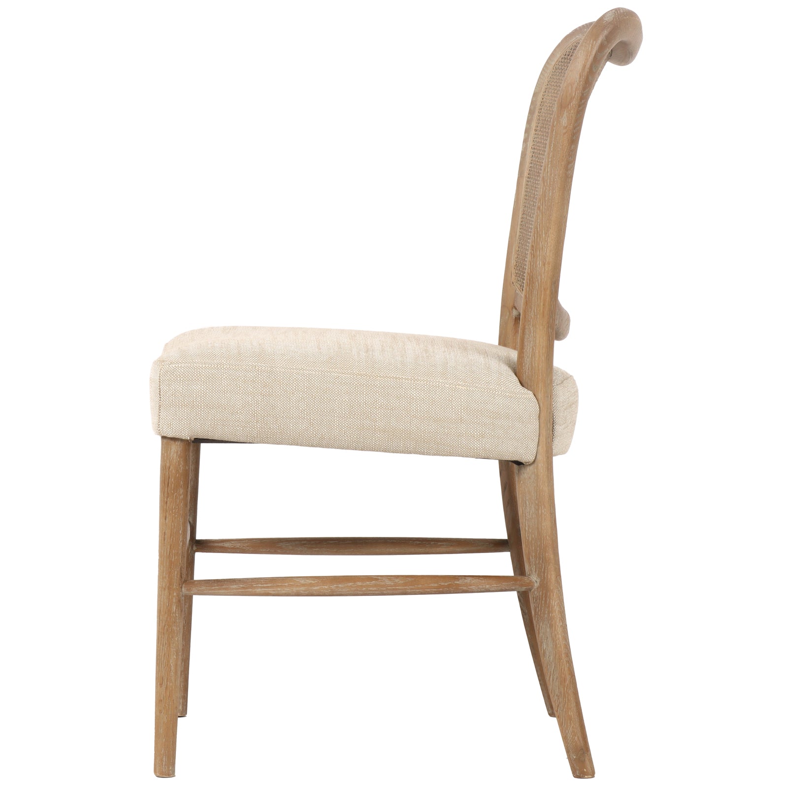 Chadlington Rattan and Natural Linen Dining Chair by Keiichi