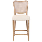 Chadlington Rattan and Natural Linen Counter Stool by Keiichi