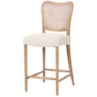 Chadlington Rattan and Natural Linen Counter Stool by Keiichi