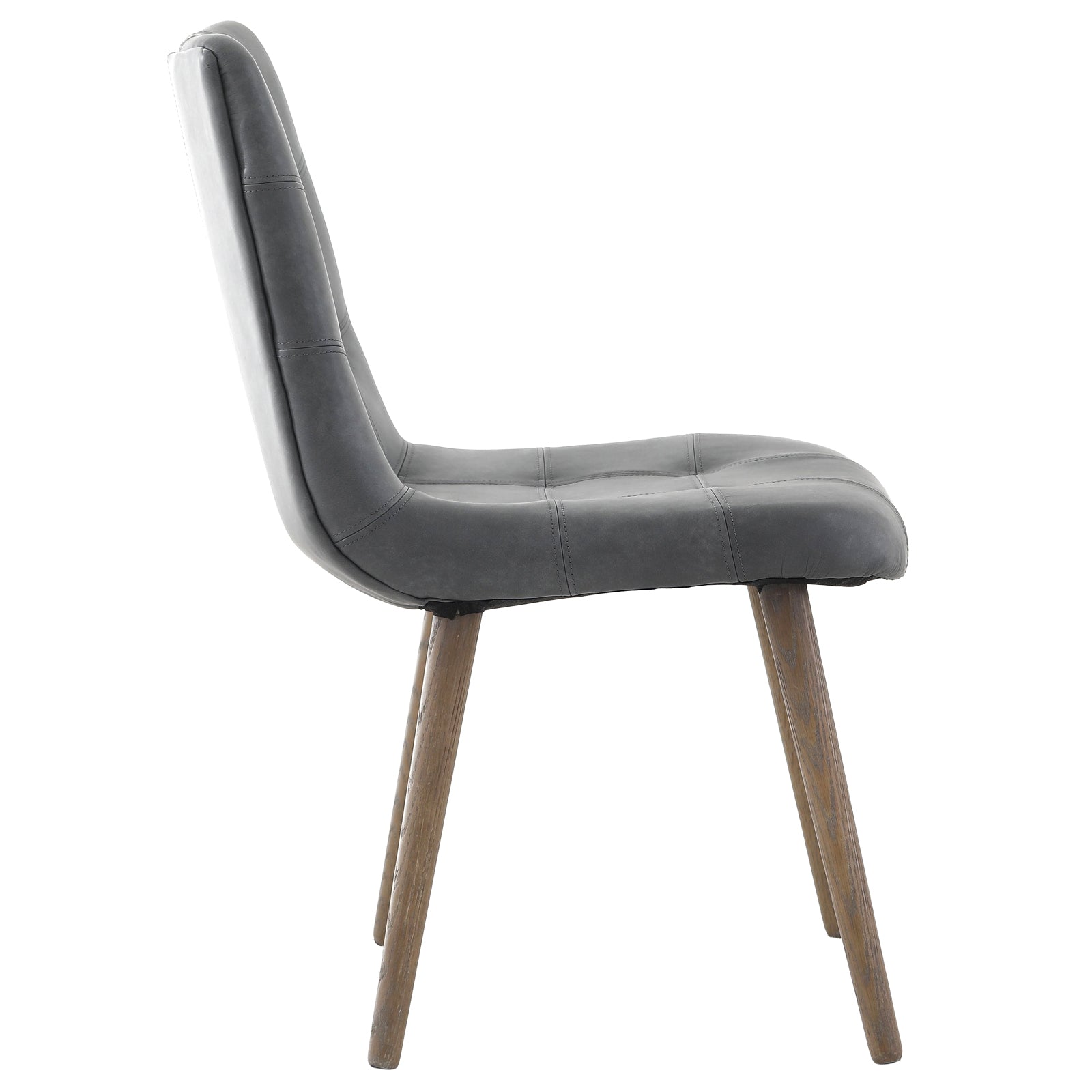 Winchcombe Dining Chair in Grey Leather by Keiichi
