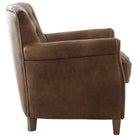 Oxford Club Chair in Chocolate Leather by Keiichi