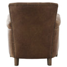 Oxford Club Chair in Chocolate Leather by Keiichi