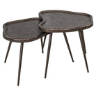 Bean Bronze Metal Coffee Tables (Set of 2) by Richmond Interiors
