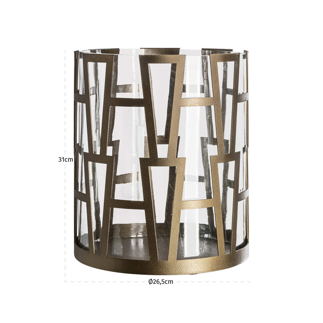Shandy Antique Brass Hurricane Light - Large by Richmond Interiors