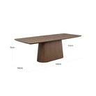 Windsor Brown Walnut Wood Dining Table - 230cm by Richmond Interiors