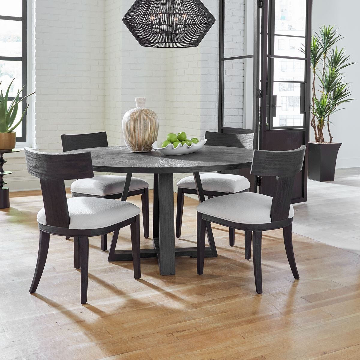 Pulsar Oval Dining Table in Grey Walnut by Uttermost