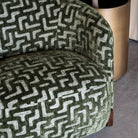 Hannah Moss Green Labyrinth Fabric Lounge Chair by Richmond Interiors