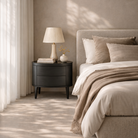 Milan Smoke Oak & Grey Bedside Table by Tommy Franks