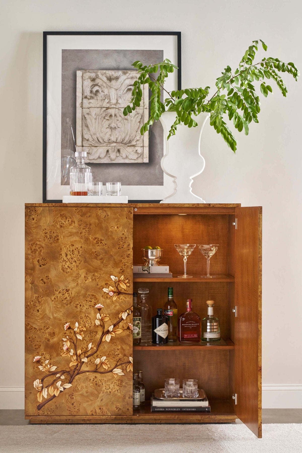Flora Bar Cabinet by Theodore Alexander