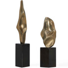 Fluid Geometry Gold Sculptures, Set of 2 Uttermost