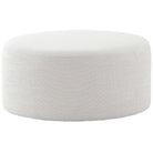Round Footstool in Off-White by Keiichi