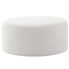 Round Footstool in Off-White by Keiichi