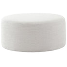 Round Footstool in Off-White by Keiichi