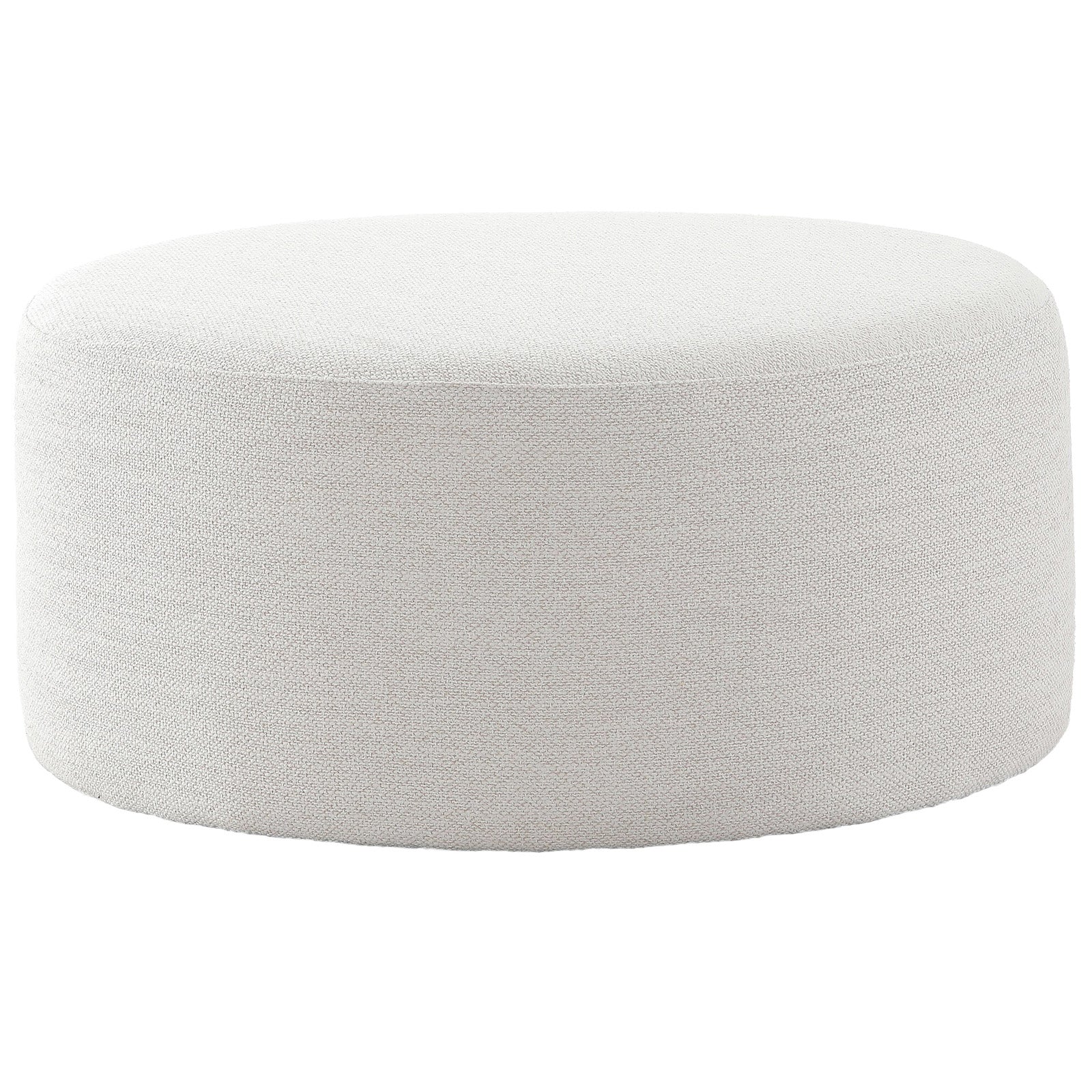 Round Footstool in Off-White by Keiichi